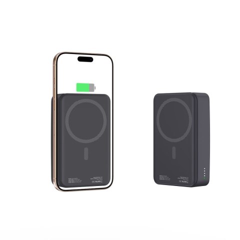 Powerbank 20000mAh z MagSafe kablem USB-C 30 cm - czarny