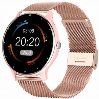 Smartwatch zegarek damski wodoodporny krokomierz pomiar tętna IPS 1.28''