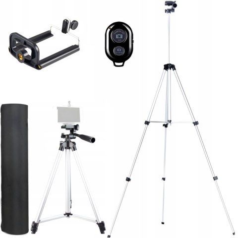 Statyw tripod składany do telefonu gwint 1/4'' pilot BT 35-103 cm