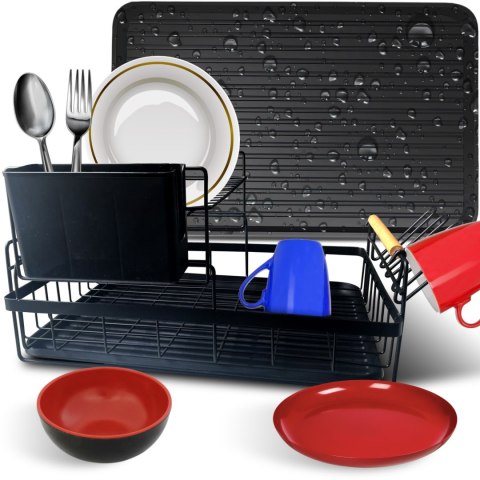 Suszarka do naczyń ociekacz dwupoziomowy z tacką 42 x 44 x 26.5 cm