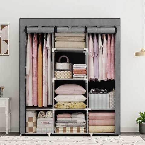 Szafa materiałowa tekstylna regał do garderoby 130 x 45 x 175 cm