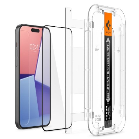 Szkło hartowane ochronne na iPhone 15 Plus Glas.tR EZ Fit FC - czarne