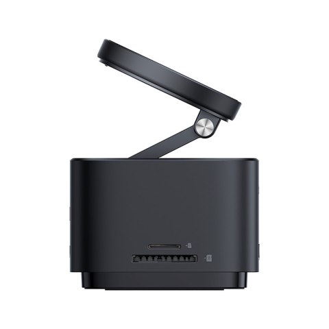 7w1 HUB z ładowarką bezprzewodową HDMI USB-A USB-C SD TF MagSafe 15W - czarny