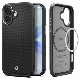 Etui pokrowiec case na iPhone 17 MagSafe - czarno-srebrne