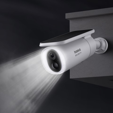 Kamera zewnętrzna solarna Security S1 do monitoringu 2K 8x 8 GB 400 lm - biała