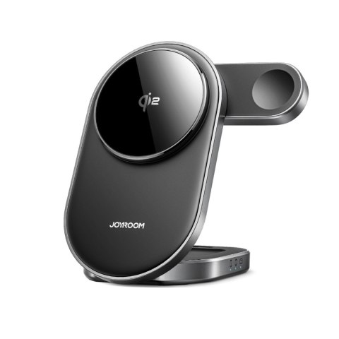 Ładowarka indukcyjna bezprzewodowa 3w1 do telefonu zegarka słuchawek Qi 15 W - czarna