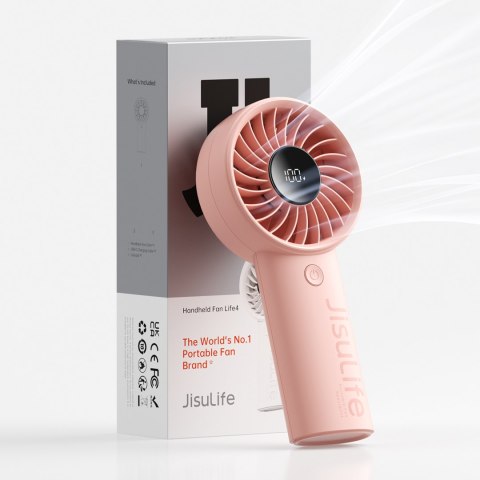 Mini wentylator wiatraczek ręczny USB-C 5000mAh - różowy