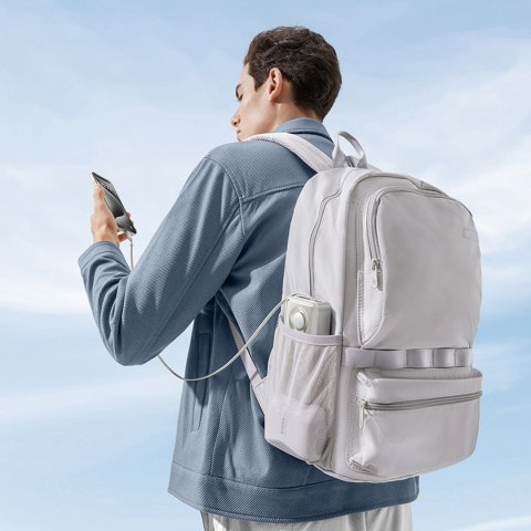 Powerbank 20000mAh 65W ze zwijanym kablem USB-C - szary