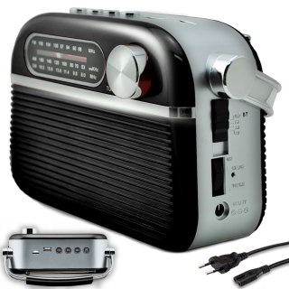 Radio FM kuchenne warsztatowe przenośne zasilane sieciowo bateryjnie