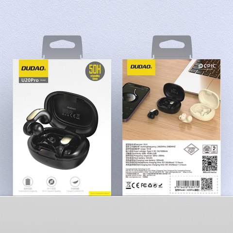 Słuchawki bezprzewodowe U20 Pro TWS Bluetooth - czarne