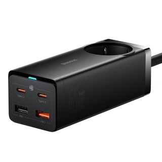 Stacja ładująca przedłużacz GaN3 USB-C USB-A gniazdo EU z kablem USB-C 100W 1m