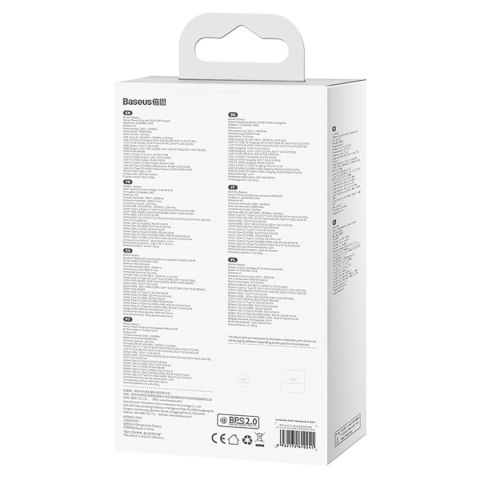 Stacja ładująca przedłużacz GaN3 USB-C USB-A gniazdo EU z kablem USB-C 100W 1m