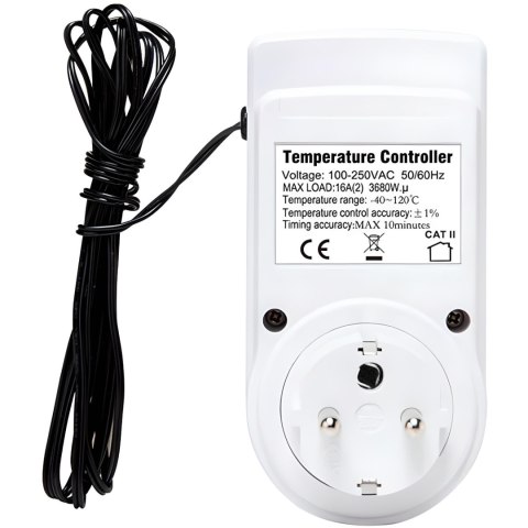 Termostat cyfrowy regulator temperatury z sondą 40-120C LED