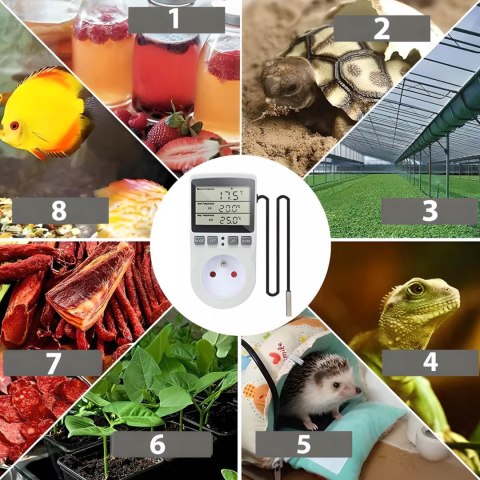 Termostat cyfrowy regulator temperatury z sondą 40-120C LED