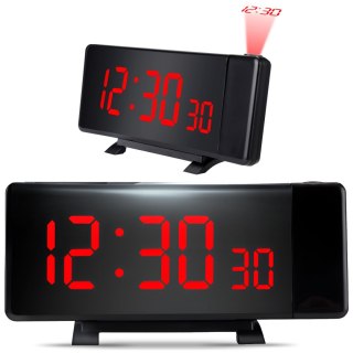 Zegar budzik z projektorem 10 stopni głośności ekran 8''