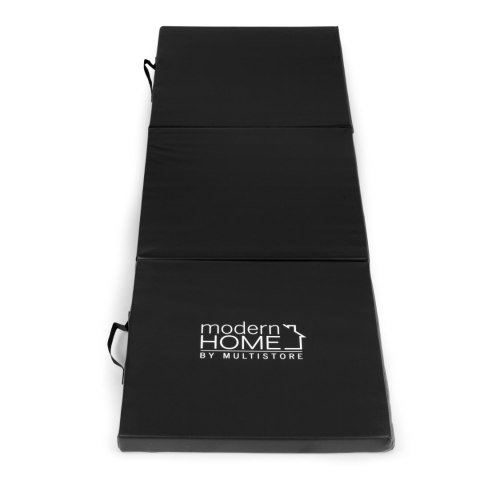 MATERAC GIMNASTYCZNY CZARNY DO ĆWICZEŃ FITNESS 182X60 CM