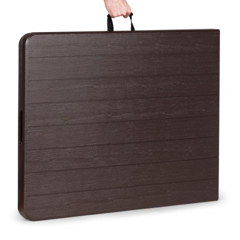 STÓŁ CATERINGOWY BANKIETOWY OGRODOWY SKŁADANY 180 CM BRĄZOWY MODERNHOME