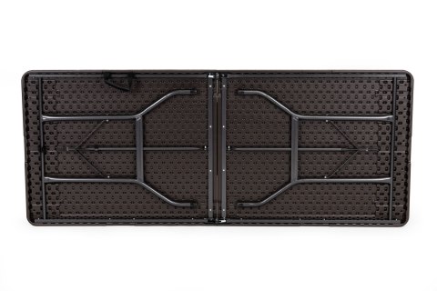 STÓŁ CATERINGOWY BANKIETOWY OGRODOWY SKŁADANY 180 CM BRĄZOWY MODERNHOME