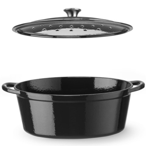 Garnek żeliwny emaliowany owalny 6.88 l 405x255x134 mm