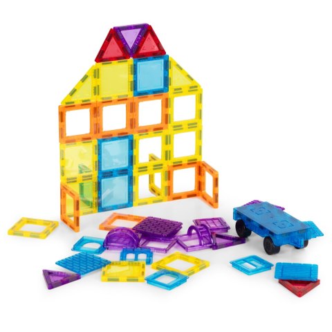 Klocki magnetyczne konstrukcyjne domek autko 45 elementów