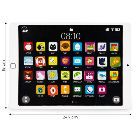 DREWNIANY TABLET EDUKACYJNY TABLICA MAGNETYCZNA KREDOWA ECOTOYS