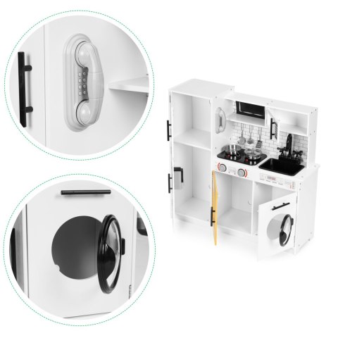 DUŻA DREWNIANA KUCHNIA DLA DZIECI + DŹWIĘKI ŚWIATEŁKA ECOTOYS