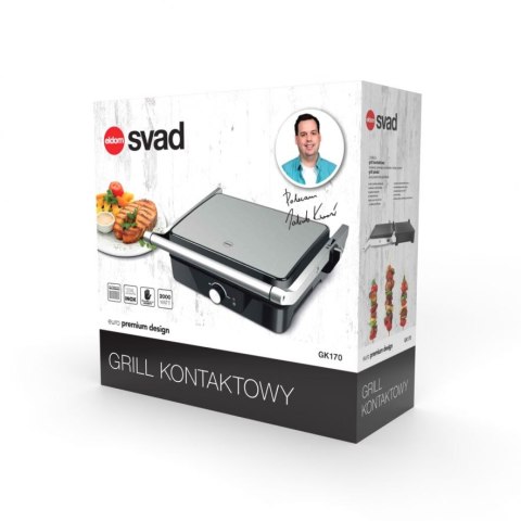 GRILL KONTAKTOWY GK170 SVAD ELDOM SKŁADANY GRILL ELEKTRYCZNY