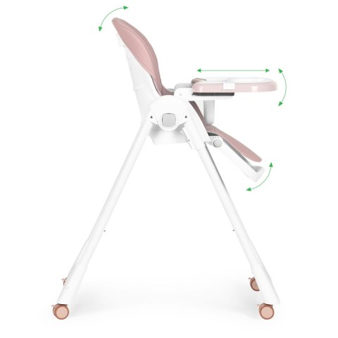 KRZESEŁKO FOTELIK DO KARMIENIA REGULACJA WYSOKOŚCI EKOSKÓRA PASY PODWÓJNA TACKA ECOTOYS