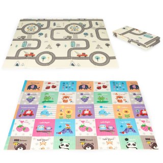 MATA PIANKOWA EDUKACYJNA DWUSTRONNA SKŁADANA DUŻA TORBA ECOTOYS