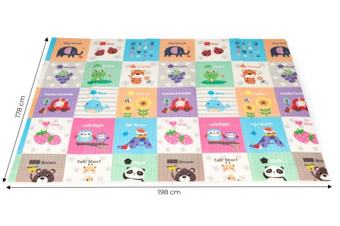 MATA PIANKOWA EDUKACYJNA DWUSTRONNA SKŁADANA DUŻA TORBA ECOTOYS