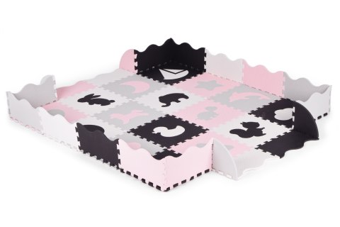 MATA PIANKOWA Z PŁOTKIEM PUZZLE SUCHY BASEN 36 ELEMENTÓW ECOTOYS