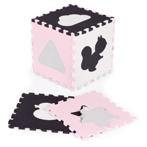 MATA PIANKOWA Z PŁOTKIEM PUZZLE SUCHY BASEN 36 ELEMENTÓW ECOTOYS