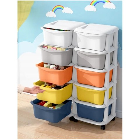 PLASTIKOWY REGAŁ NA KÓŁKACH SZAFKA SZUFLADY SZAFA PO08