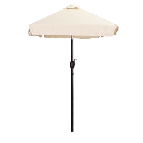 PROSTOKĄTNY DUŻY PARASOL OGRODOWY SKOŚNY ŁAMANY Z KORBĄ BEŻOWY 200X140 CM MULTIGARDEN
