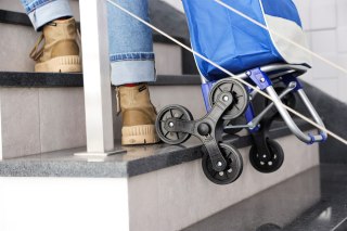 WÓZEK NA ZAKUPY TORBA 25 LITRÓW NA 6 KÓŁKACH METALOWY STELAŻ MODERNHOME