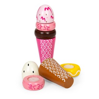 ZESTAW DREWNIANYCH LODÓW NA RZEPY DLA DZIECI 9 ELEMENTÓW ECOTOYS