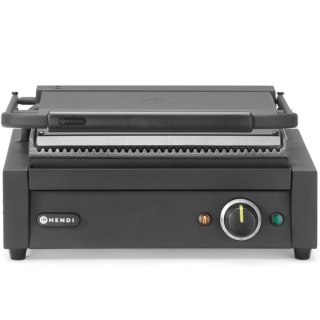 Grill elektryczny kontaktowy z płytą ryflowaną 340x235 mm 2200 W