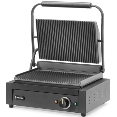 Grill elektryczny kontaktowy z płytą ryflowaną 340x235 mm 2200 W