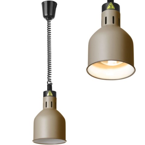 Lampa do podgrzewania potraw wisząca cylindryczna śr. 175 mm 250 W - beżowa