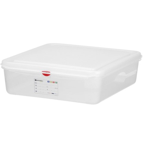 Pojemnik spożywczy GN 1/1 z etykietą pokrywką 21 l 530x325x150 mm