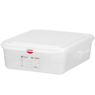 Pojemnik spożywczy GN 1/2 z etykietą pokrywką 12.5 l 325x265x200 mm