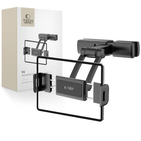 Uchwyt samochodowy do smartfona tabletu na zagłówek V2 - czarny