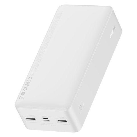 Bipow powerbank z wyświetlaczem 30000mAh kabel USB-A microUSB 0.25m biały