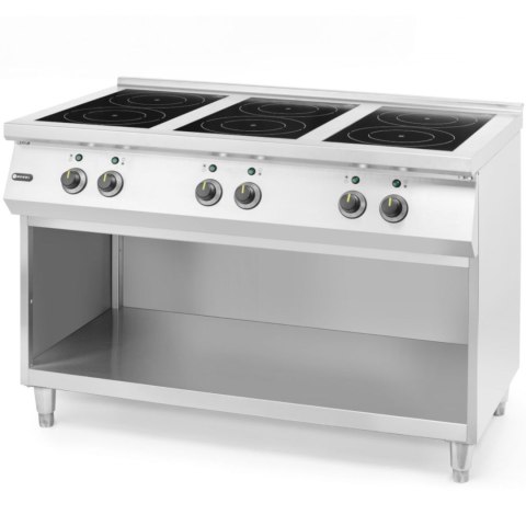 Kuchnia indukcyjna wolnostojąca 6 pól grzewczych 25500 W 120x70x89 cm