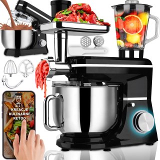 Robot kuchenny planetarny z maszynką do mięsa 5w1 6 l 3200 W