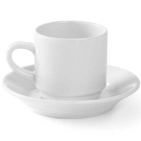 Filiżanka do kawy hotelowa OPTIMA biała porcelana 90ml zestaw 12szt. - Hendi 770900