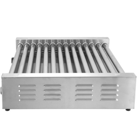 Podgrzewacz grill rolkowy do parówek hot-dogów dwustrefowy XL 14 rolek 65 cm 2000 W