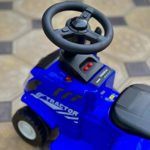 Traktor elektryczny jeździk na akumulator z przyczepą dźwiękiem dla dzieci