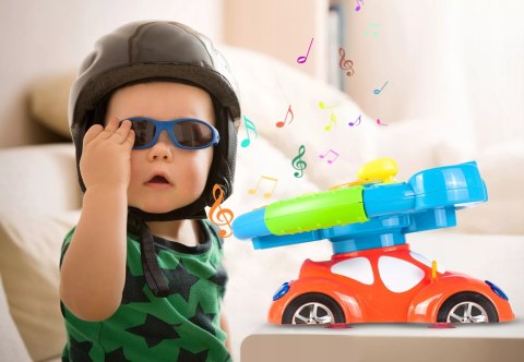 Interaktywna kierownica edukacyjna dla dzieci auto światło projektor