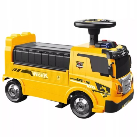 Jeździk 2w1pojazd budowlany + 4 autka rozkładany parking dźwig dźwięk ZH913